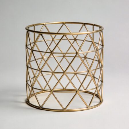 Geometric Metal Wire Vase